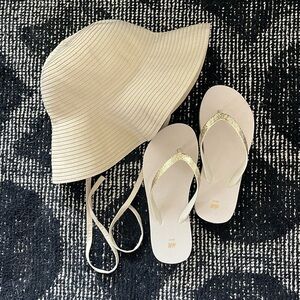 H&M Bucket Hat & Flip Flops